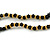 White/Black Glass Bead White Cotton Tassel Necklace- 72cm Long/ 14cm Tassel - view 6