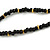White/Black Glass Bead White Cotton Tassel Necklace- 72cm Long/ 14cm Tassel - view 7
