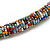 Statement Chunky Multicoloured Beaded Stretch Necklace - 50cm L - view 4