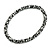 Statement Chunky Snow White/ Black Beaded Stretch Necklace - 50cm L - view 4