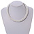 Statement Chunky Snow White Beaded Stretch Necklace - 50cm L - view 2
