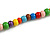 Long Chunky Multicoloured Wood Bead Necklace - 78cm L - view 7