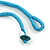 Statement Multistrand Wood Bead Light Blue Cotton Cord Bib Style Necklace In Malachite Green - 64cm Long - view 7