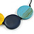 Multicoloured Coin Shape Wood Bead Black Cotton Cord Necklace/Adjustable/88cm Max L - view 5
