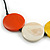 Multicoloured Coin Shape Wood Bead Black Cotton Cord Necklace/Adjustable/88cm Max L - view 8