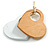 White/Natural Wood Double Heart Pendant with White Leather Cord/ 80cm L/ Adjustable - view 7