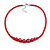 Red Graduated Glass Bead Necklace - 42cm L/ 4cm Ext - view 2