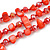 3 Row Red Shell And Glass Bead Necklace - 54cm L - view 4