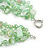 3 Row Mint Green Shell And Glass Bead Necklace - 50cm L - view 5