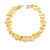 Two Row Layered Yellow Shell Nugget and Transparent Glass Crystal Bead Necklace - 48cm L - view 2