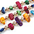 3 Row Multicoloured Shell And Glass Bead Necklace - 48cm L - view 4