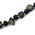Black Sea Shell and Glass Bead Necklace - 50cm L/ 5cm Ext - view 4