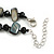 Black Sea Shell and Glass Bead Necklace - 50cm L/ 5cm Ext - view 5