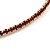 Slim Burgundy Red Crystal Choker Style Necklace In Gold Tone Metal - 35cm L/ 10cm Ext - view 4