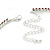 Slim Burgundy Red Crystal Choker Style Necklace In Silver Tone Metal - 35cm L/ 10cm Ext - view 5