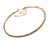 Slim Clear Crystal Choker Style Necklace In Gold Tone Metal - 35cm L/ 10cm Ext - view 2