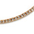 Slim Clear Crystal Choker Style Necklace In Gold Tone Metal - 35cm L/ 10cm Ext - view 6