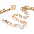 Slim Clear Crystal Choker Style Necklace In Gold Tone Metal - 35cm L/ 10cm Ext - view 8