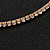 Slim Clear Crystal Choker Style Necklace In Gold Tone Metal - 35cm L/ 10cm Ext - view 5