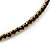 Slim Black Crystal Choker Style Necklace In Gold Tone Metal - 35cm L/ 10cm Ext - view 4