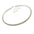 Slim Clear Crystal Choker Style Necklace In Silver Tone Metal - 35cm L/ 10cm Ext - view 3
