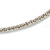 Slim Clear Crystal Choker Style Necklace In Silver Tone Metal - 35cm L/ 10cm Ext - view 5