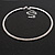 Slim Clear Crystal Choker Style Necklace In Silver Tone Metal - 35cm L/ 10cm Ext - view 2