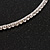 Slim Clear Crystal Choker Style Necklace In Silver Tone Metal - 35cm L/ 10cm Ext - view 7
