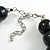 20mm/Chunky Polished Black Wood Bead Necklace - 43cm L/10cm Ext - view 6