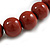 20mm/Chunky Polished Chocolade Brown Wood Bead Necklace - 43cm L/10cm Ext - view 5