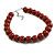 20mm/Chunky Polished Chocolade Brown Wood Bead Necklace - 43cm L/10cm Ext - view 6