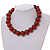20mm/Chunky Polished Chocolade Brown Wood Bead Necklace - 43cm L/10cm Ext - view 3