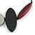 Purple/Metallic/Brown/Black Geometric Wooden Bead Cotton Cord Necklace - 90cm Max Length/ Adjustable - view 7