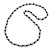 10mm D/ Solid Glass and Faux Pearl Bead Long Necklace (Grey/Black Colours) - 108cm Long (Natural Irregularities) - view 2