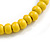 10mm/Unisex/Men/Women Banana Yellow Round Bead Wood Flex Necklace - 45cm Long - view 5
