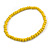 10mm/Unisex/Men/Women Banana Yellow Round Bead Wood Flex Necklace - 45cm Long - view 2