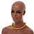 10mm/Unisex/Men/Women Banana Yellow Round Bead Wood Flex Necklace - 45cm Long - view 3