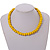 10mm/Unisex/Men/Women Banana Yellow Round Bead Wood Flex Necklace - 45cm Long - view 4