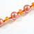 10mm D/ Solid Glass and Faux Pearl Bead Long Necklace (Orange Shades) - 108cm Long (Natural Irregularities) - view 7