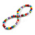 10mm/Unisex/Men/Women Multicoloured Round Bead Wood Flex Necklace - 45cm Long - view 7