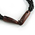 Ethnic Multistrand Black Glass Bead, Semiprecious Stone Necklace With Wood Hook Closure - 60cm L - view 8