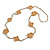 Handmade Camel Floral Crochet Antique White Glass Bead Long Necklace/ Lightweight - 100cm Long - view 4