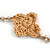 Handmade Camel Floral Crochet Antique White Glass Bead Long Necklace/ Lightweight - 100cm Long - view 8
