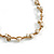 Handmade Camel Floral Crochet Antique White Glass Bead Long Necklace/ Lightweight - 100cm Long - view 6