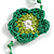 Handmade Gree/Olive/White Floral Crochet Green/White Glass Bead Long Necklace/ Lightweight - 100cm Long - view 4