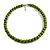 15mm/Unisex/Men/Women Lime Green Round Wood Beaded Necklace/Slight Variation In Colour/Natural Irregularities/70cm L/3cm Ext - view 2