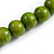 15mm/Unisex/Men/Women Lime Green Round Wood Beaded Necklace/Slight Variation In Colour/Natural Irregularities/70cm L/3cm Ext - view 6