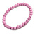 15mm/Unisex/Men/Women Bubble Gum Pink Bead Wood Flex Necklace - 44cm L - view 2