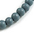 15mm/Unisex/Men/Women Grey Bead Wood Flex Necklace - 44cm L - view 6