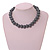 15mm/Unisex/Men/Women Grey Bead Wood Flex Necklace - 44cm L - view 4